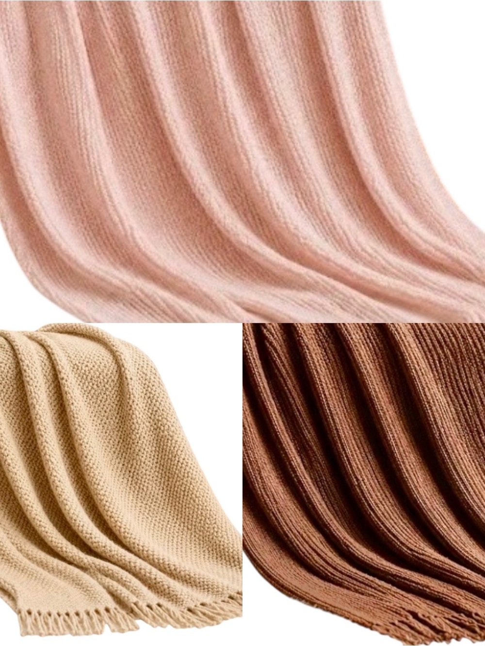THROW BLANKET SOFT TEXTURED CHOOSE COLOR
